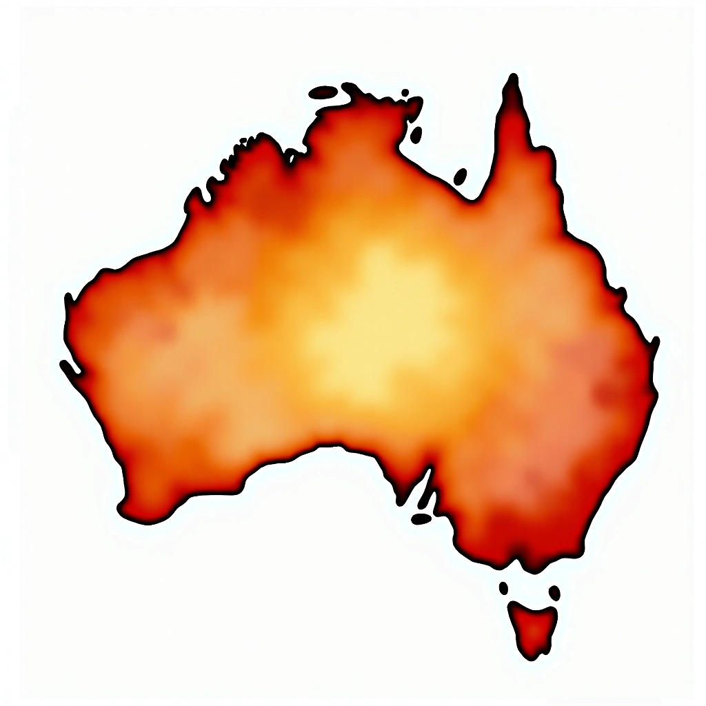 Australia whiskey country — watercolor illustration