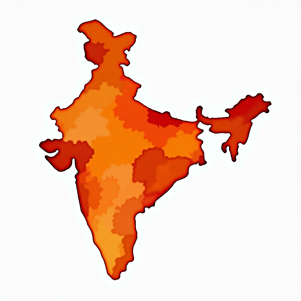India whiskey country — watercolor illustration