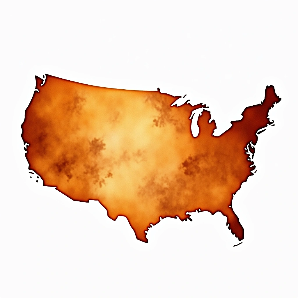 United States whiskey country — watercolor illustration