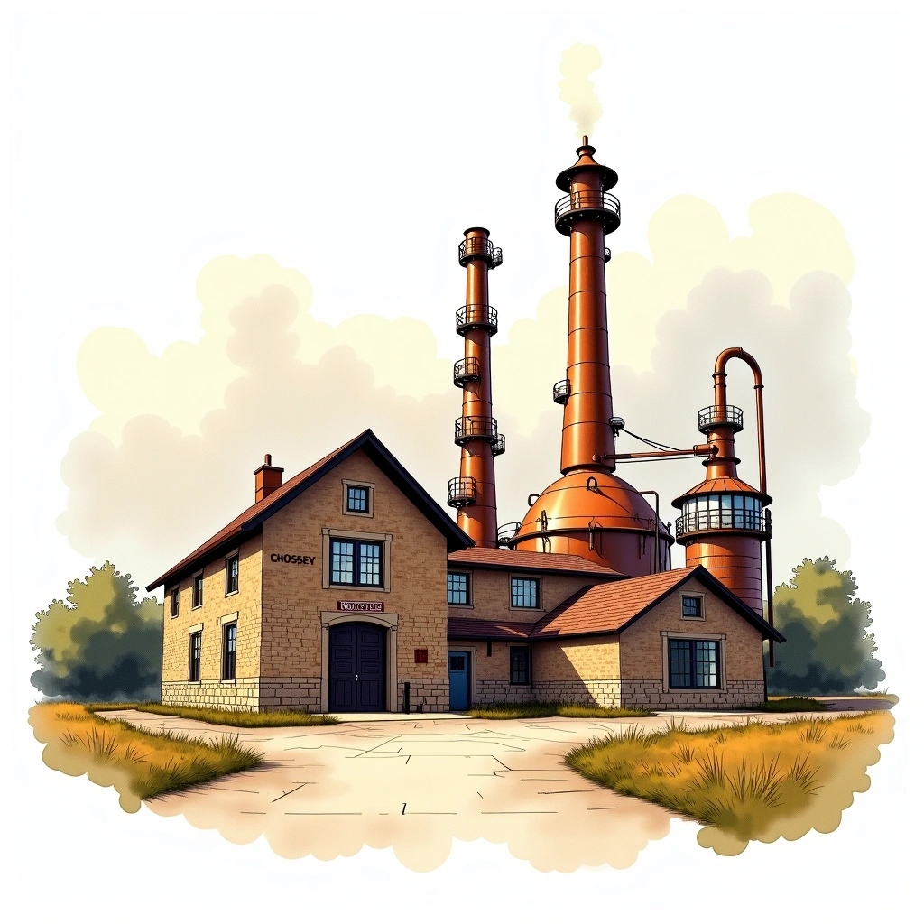 Jack Daniel's distillery — watercolor illustration