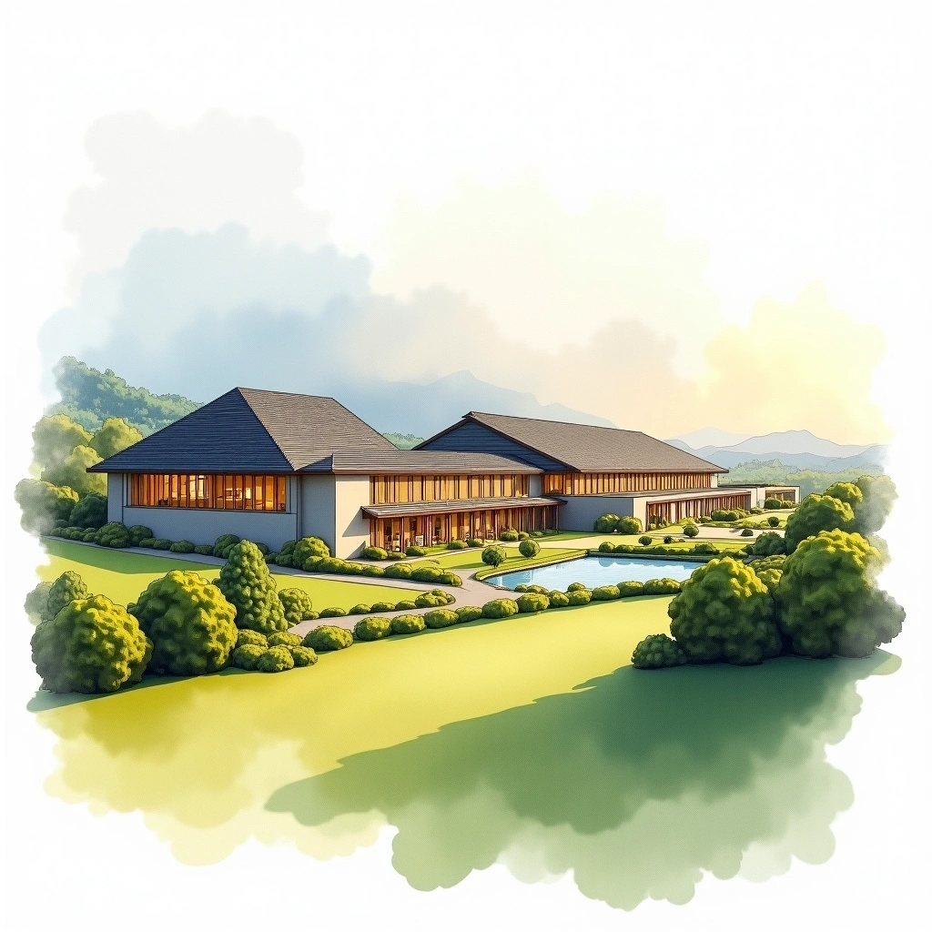 The Macallan distillery — watercolor illustration