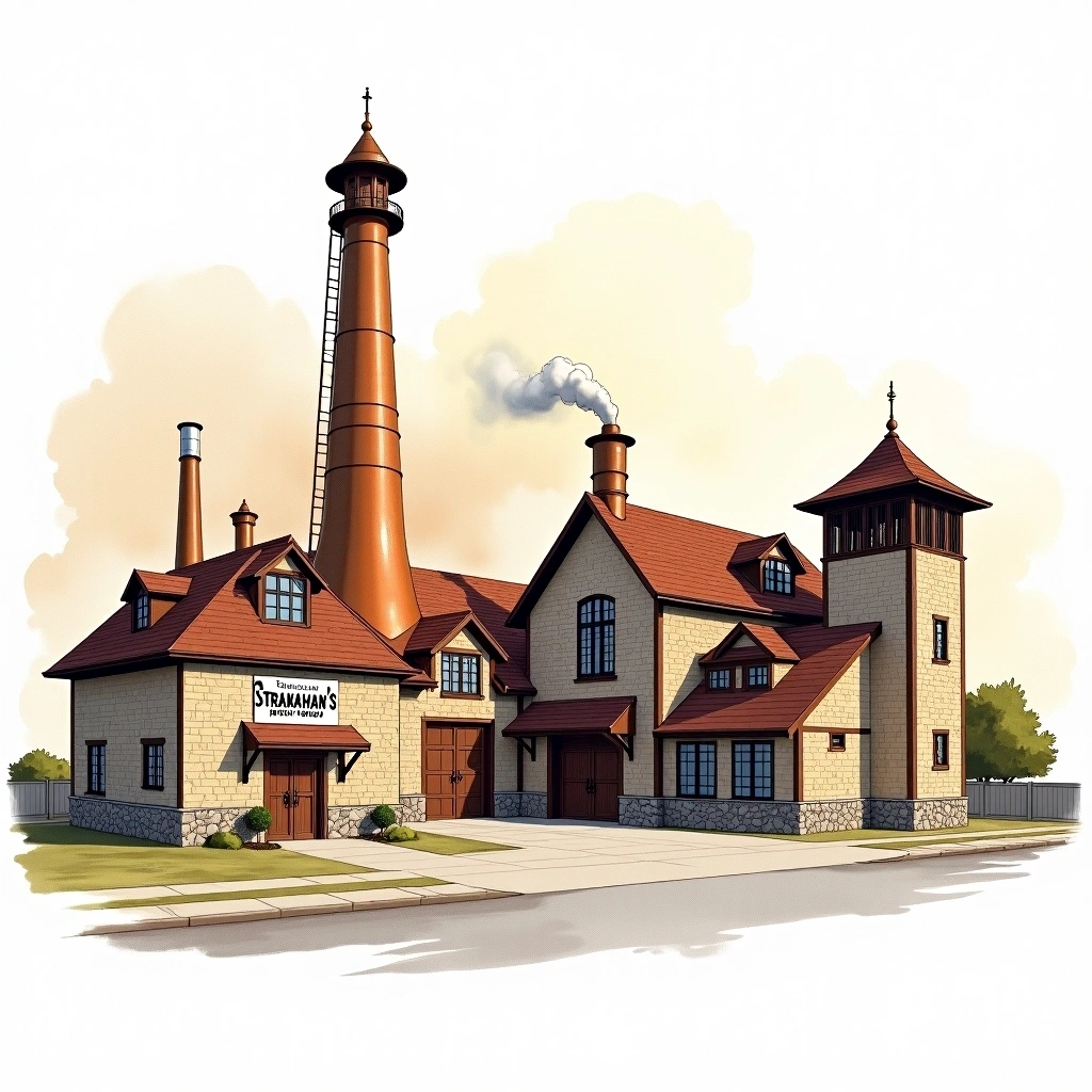 Stranahan's distillery — watercolor illustration
