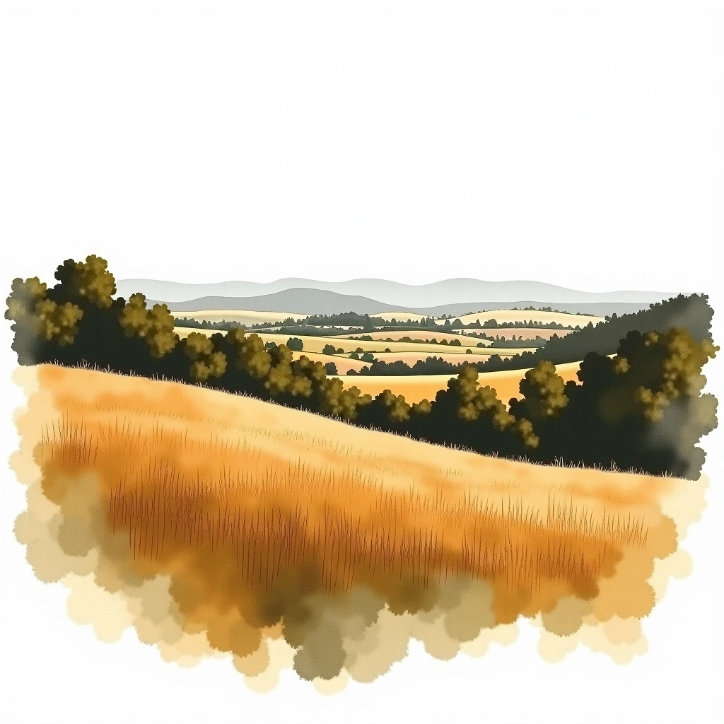 Melbourne whiskey region — watercolor illustration