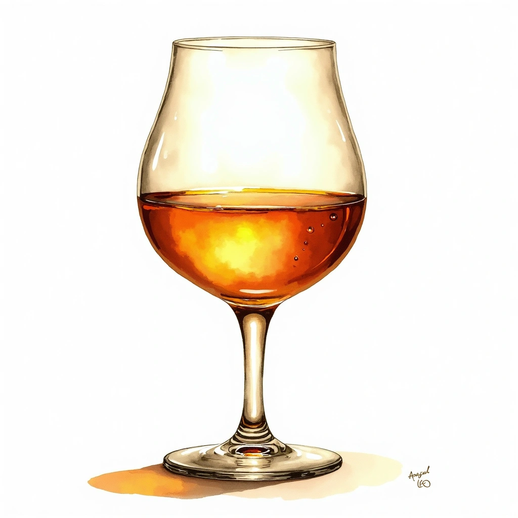 Aberlour 12 Year Old — Single Malt Scotch watercolor illustration