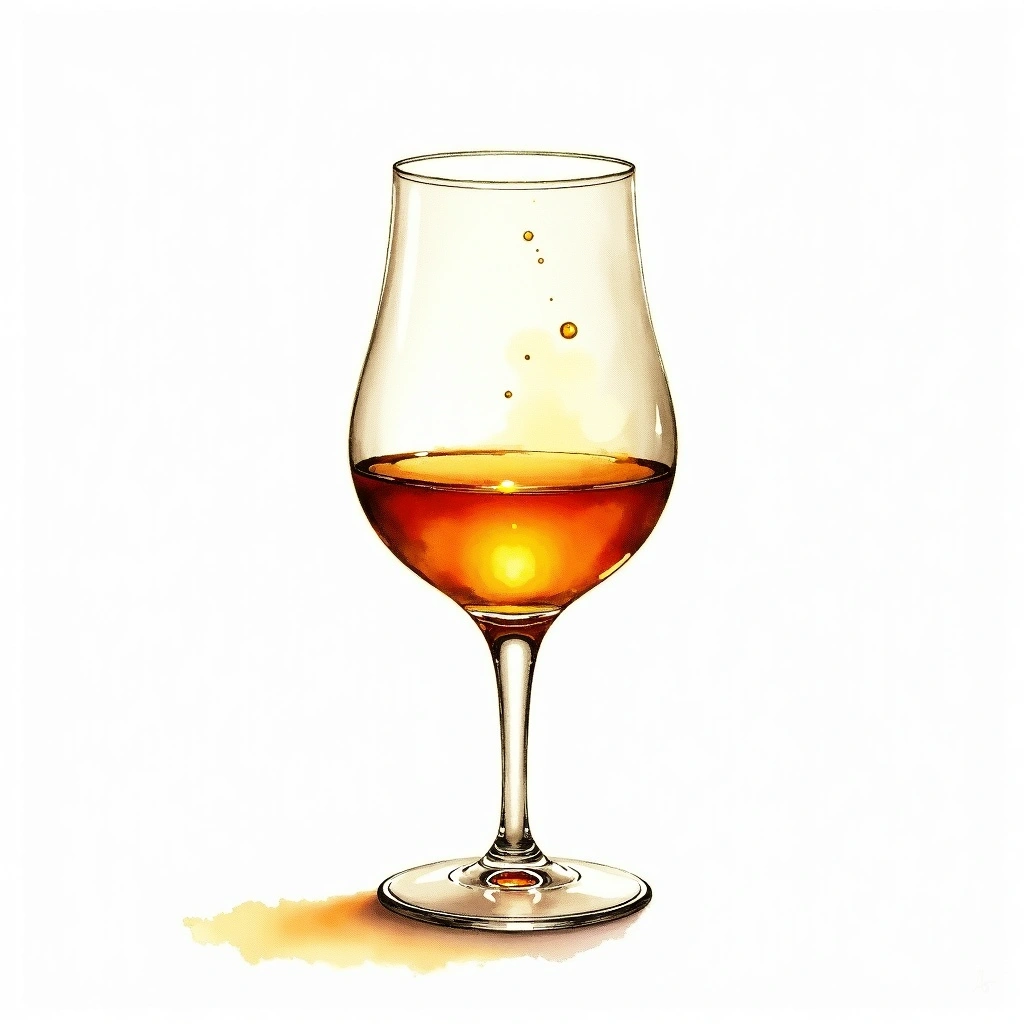 Ardbeg Uigeadail — Single Malt Scotch watercolor illustration