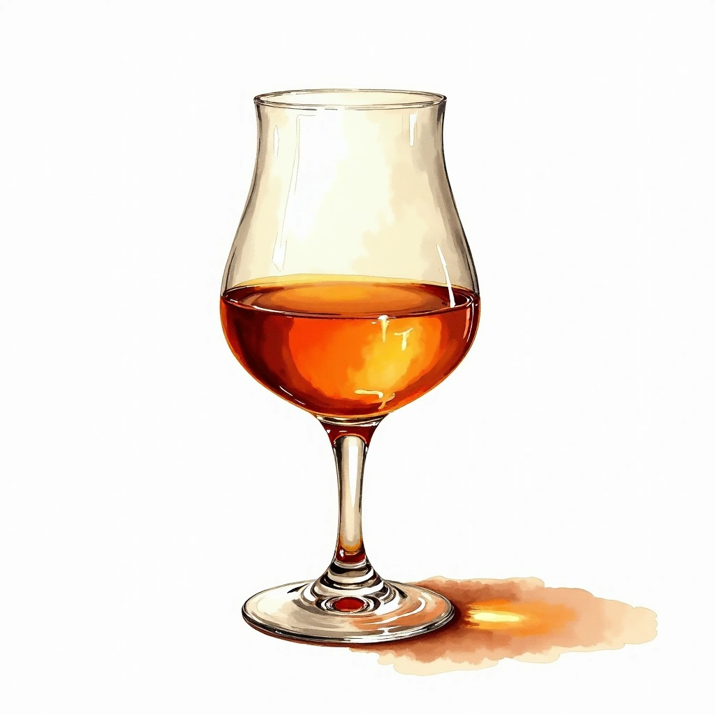 The Balvenie 12 Year Old DoubleWood — Single Malt Scotch watercolor illustration