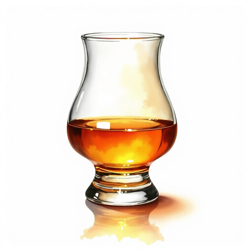 Bowmore 12 Year Old — Single Malt Scotch watercolor illustration