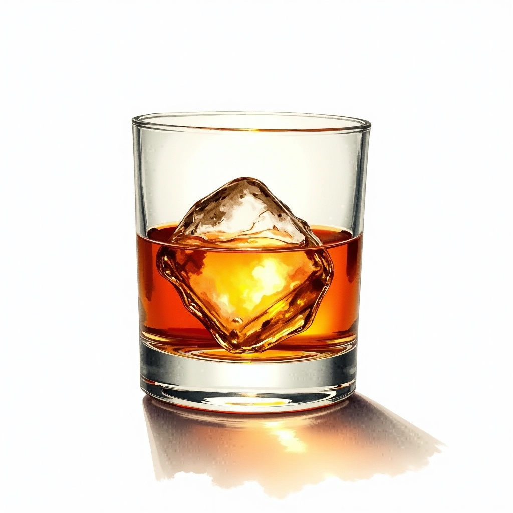 Buffalo Trace Kentucky Straight Bourbon — Bourbon watercolor illustration