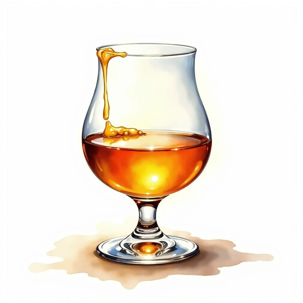 Bunnahabhain 18 Year Old — Single Malt Scotch watercolor illustration