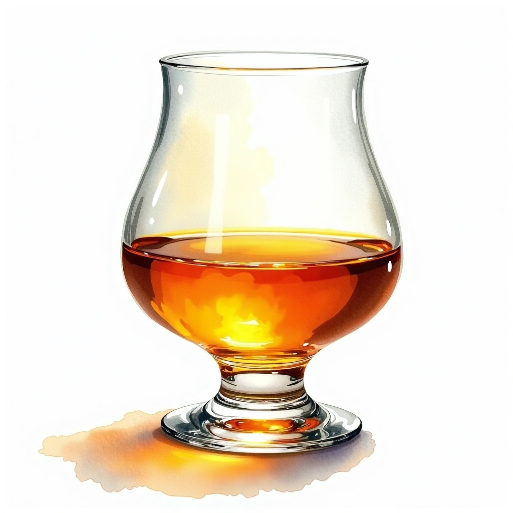 Bushmills 10 Year Old — Irish Single Malt watercolor illustration