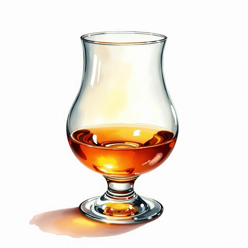 Clynelish 14 Year Old — Single Malt Scotch watercolor illustration