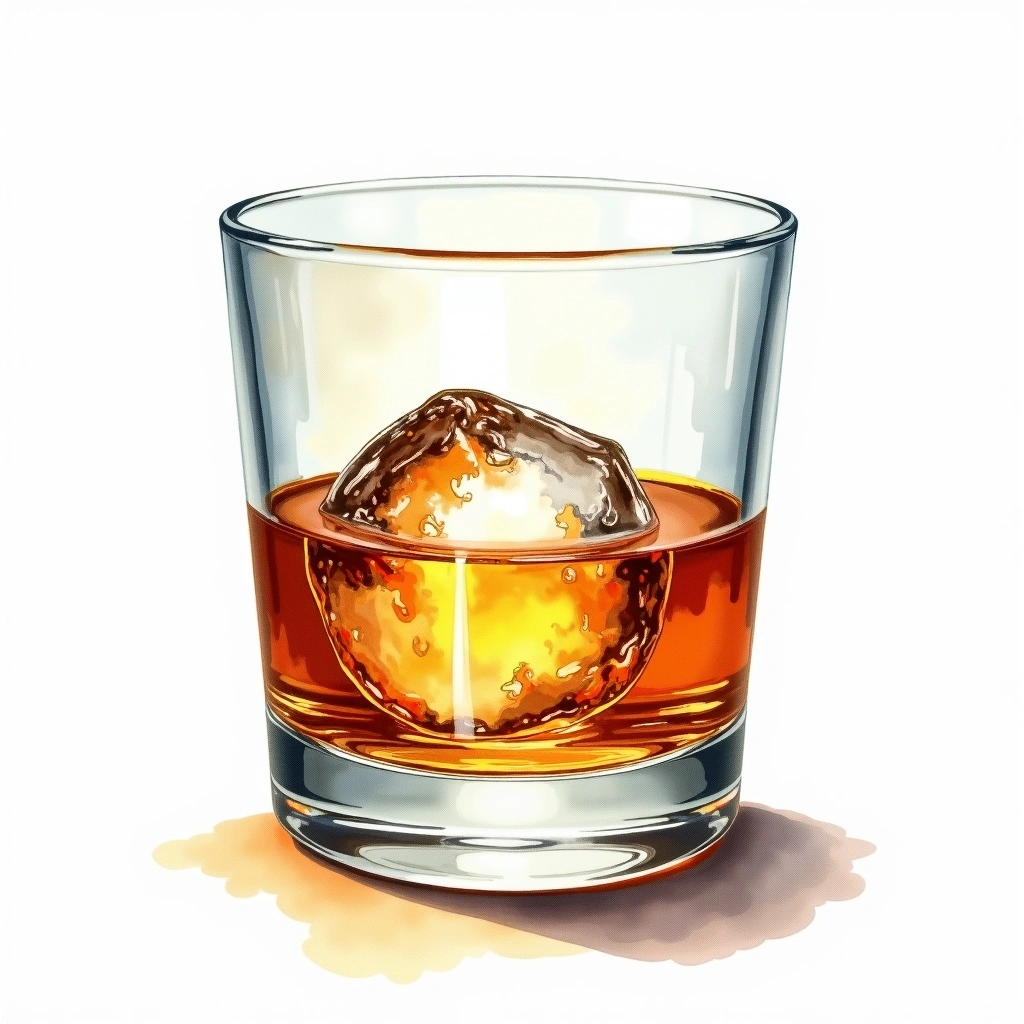 Eagle Rare 10 Year Old — Bourbon watercolor illustration