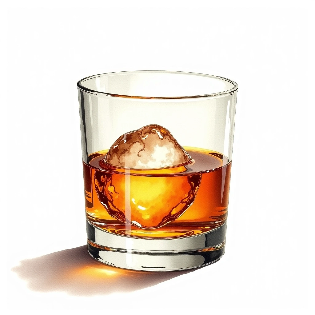 Elijah Craig Small Batch — Bourbon watercolor illustration