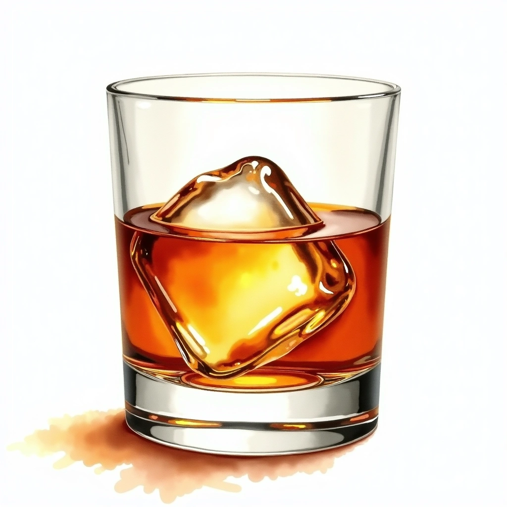 Four Roses Single Barrel — Bourbon watercolor illustration