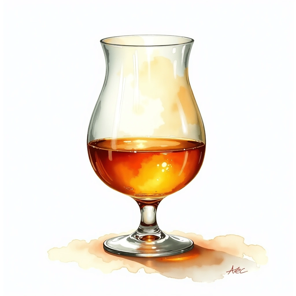GlenDronach 12 Year Old Original — Single Malt Scotch watercolor illustration