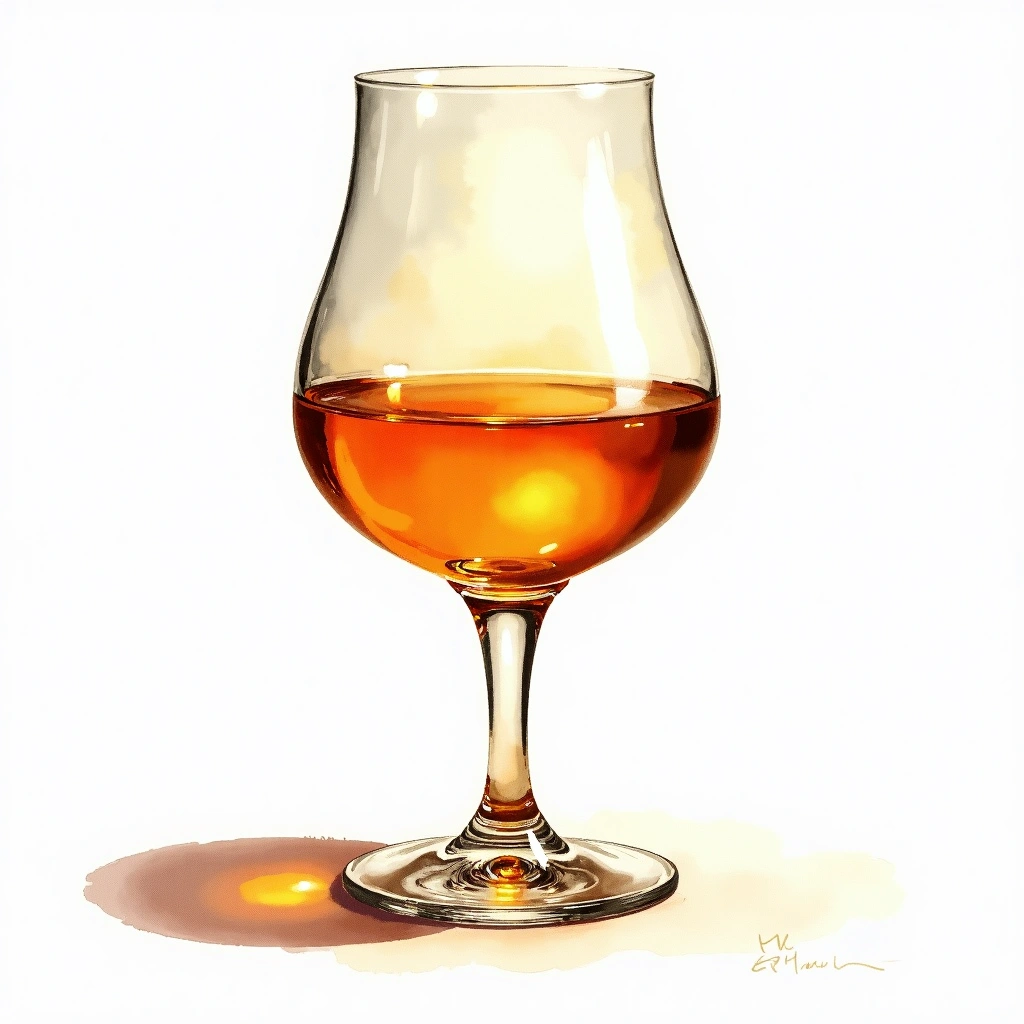 Glenfiddich 18 Year Old — Single Malt Scotch watercolor illustration