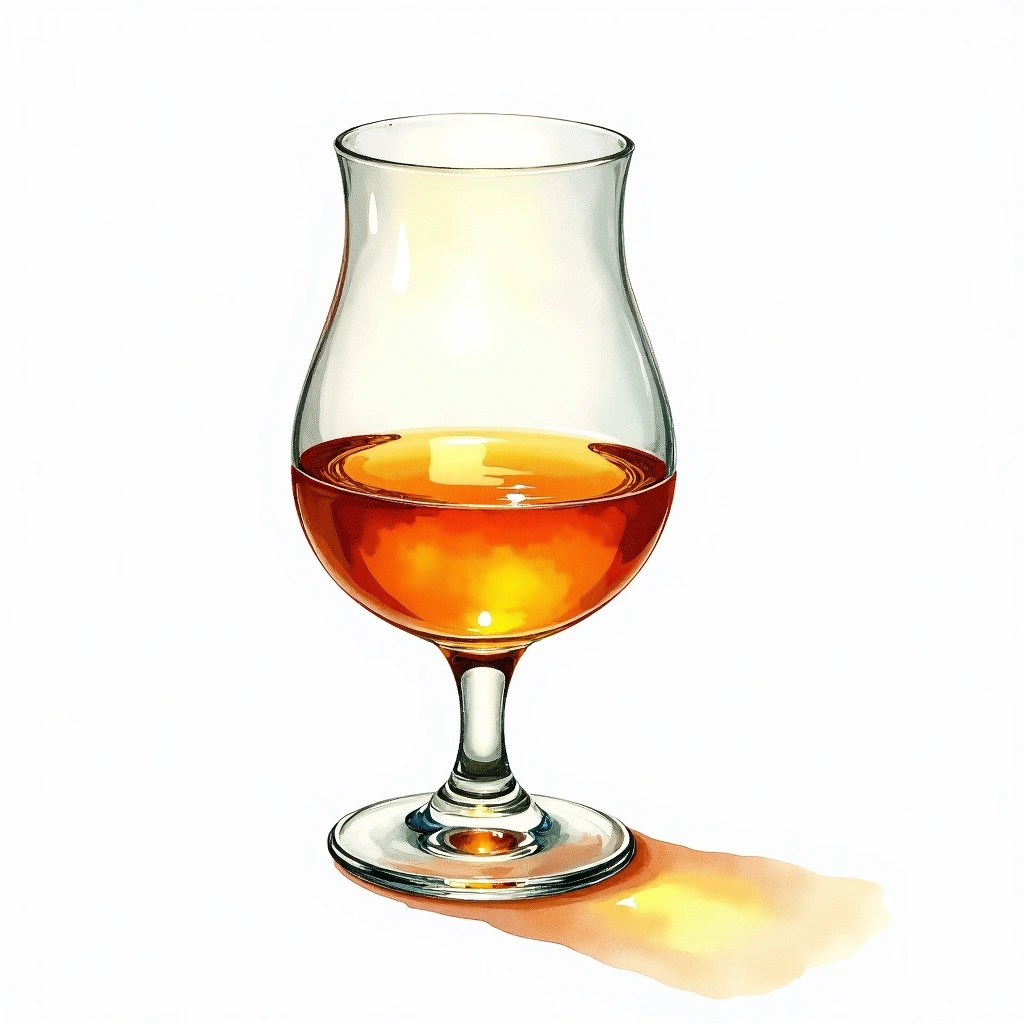 The Glenlivet 12 Year Old — Single Malt Scotch watercolor illustration