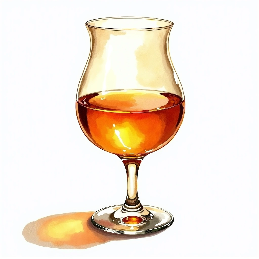 The Glenlivet 18 Year Old — Single Malt Scotch watercolor illustration