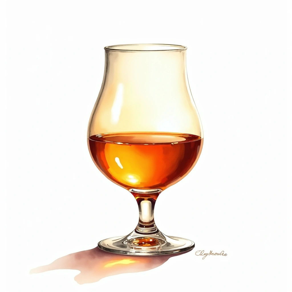 Glenmorangie Quinta Ruban 14 Year Old — Single Malt Scotch watercolor illustration