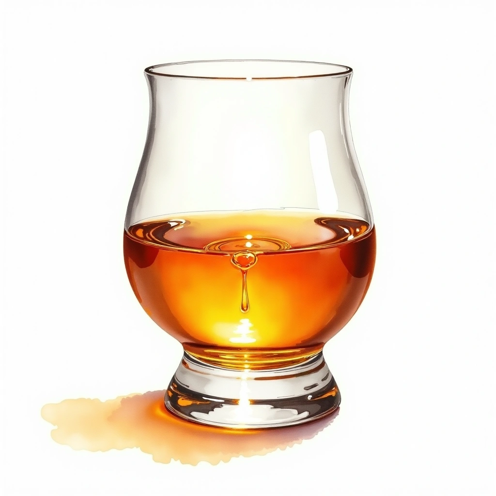 Jack Daniel's Old No. 7 — Tennessee Whiskey watercolor illustration