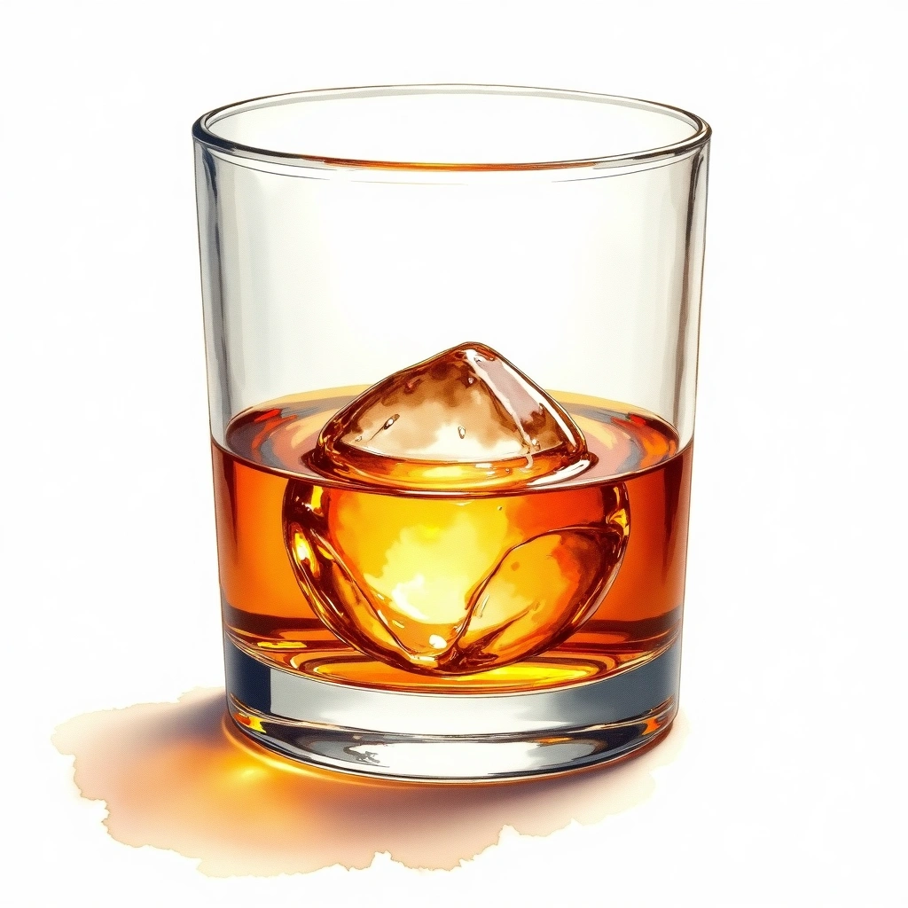 Knob Creek 9 Year Old — Bourbon watercolor illustration