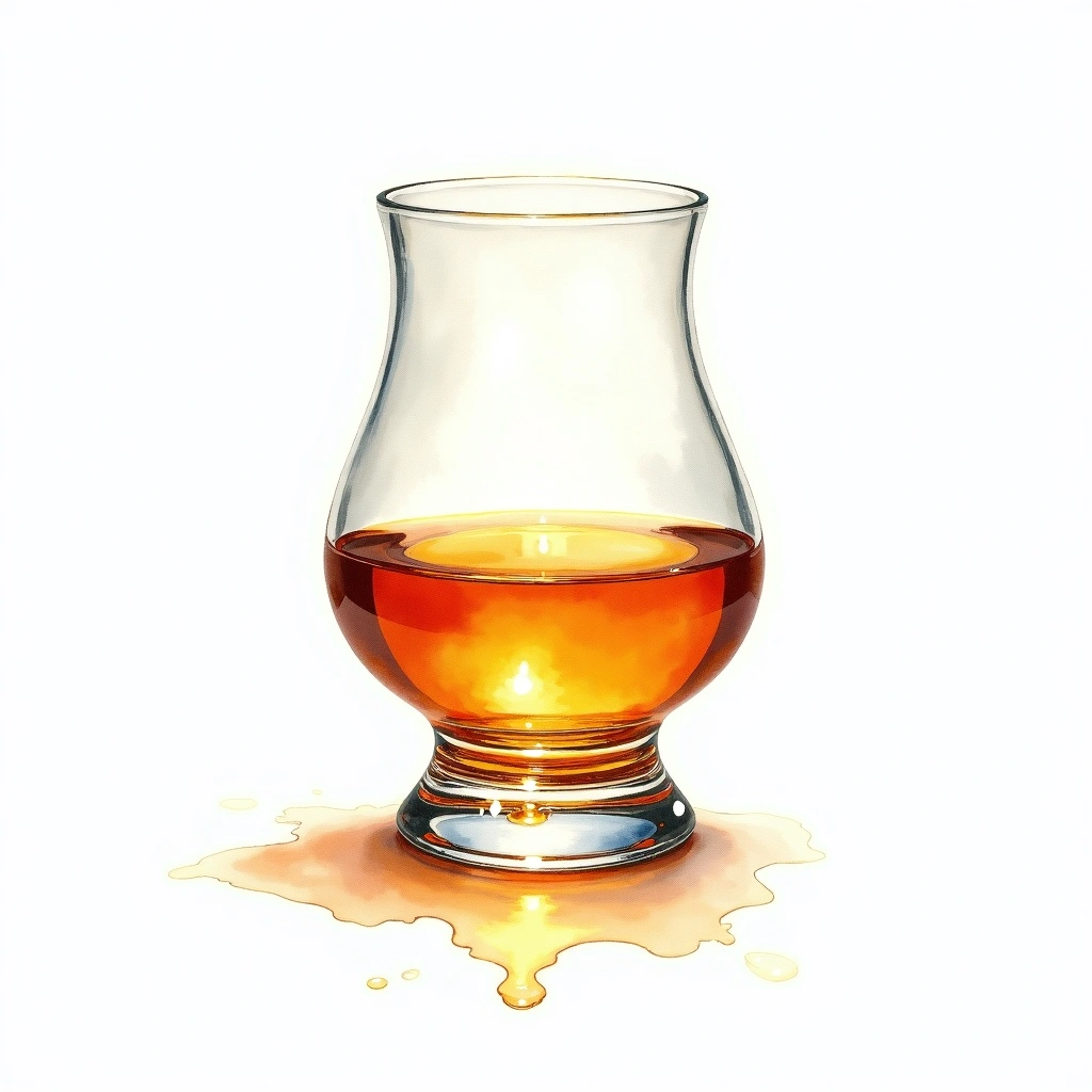 The Macallan 12 Year Old Double Cask — Single Malt Scotch watercolor illustration