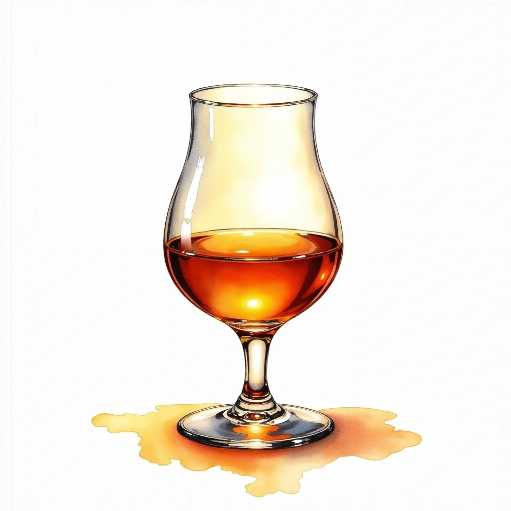 The Macallan 12 Year Old Sherry Oak — Single Malt Scotch watercolor illustration