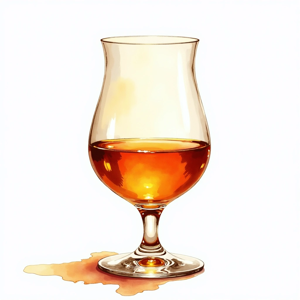 The Macallan 18 Year Old Sherry Oak — Single Malt Scotch watercolor illustration