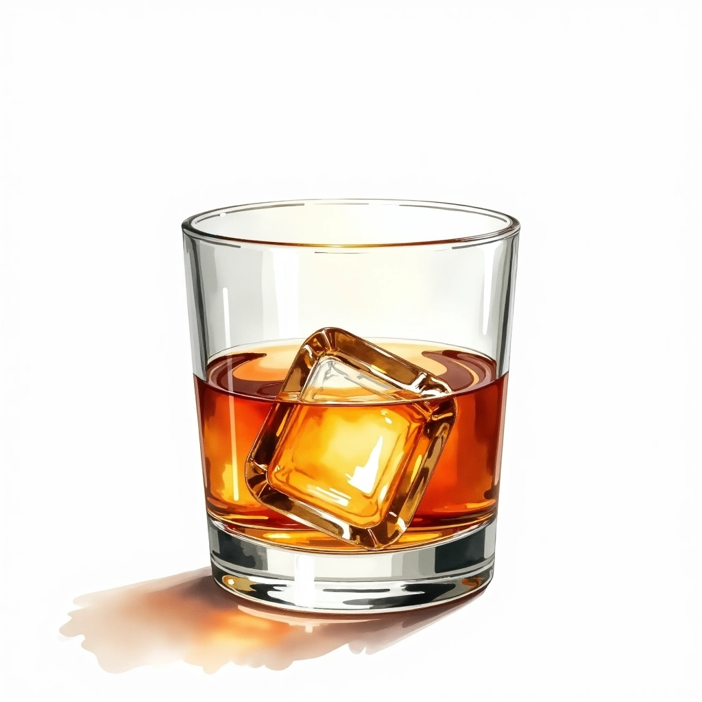 Maker's Mark 46 — Bourbon watercolor illustration