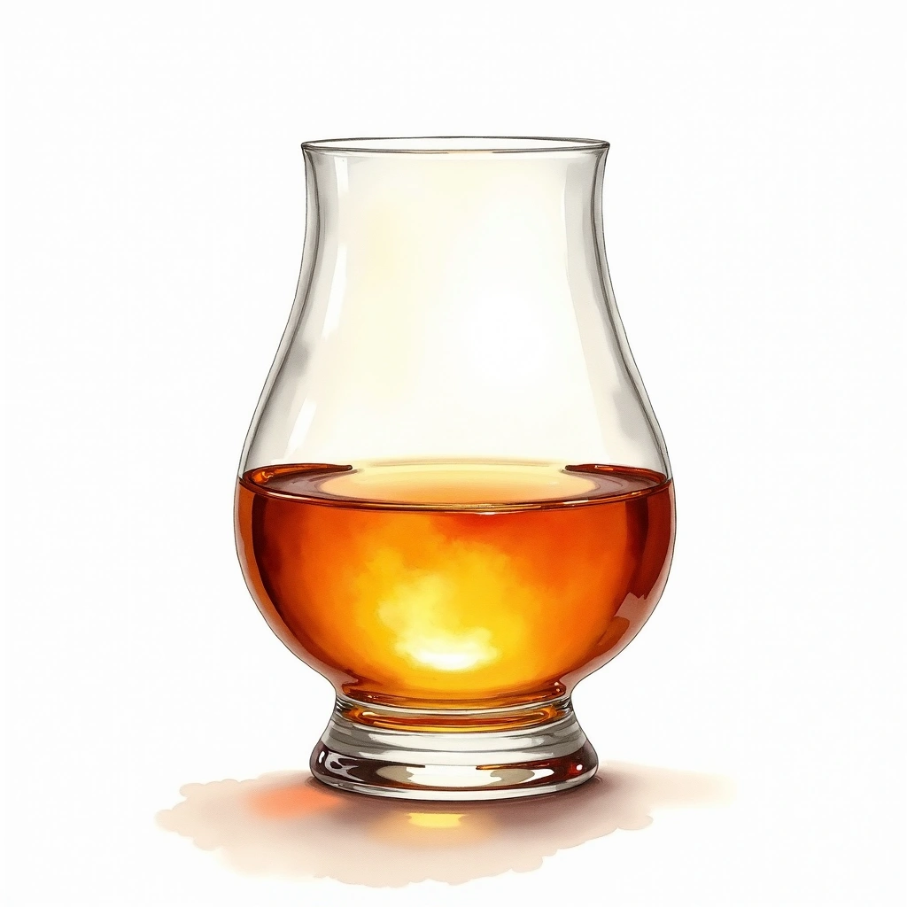 Nikka From The Barrel — Japanese Whisky watercolor illustration