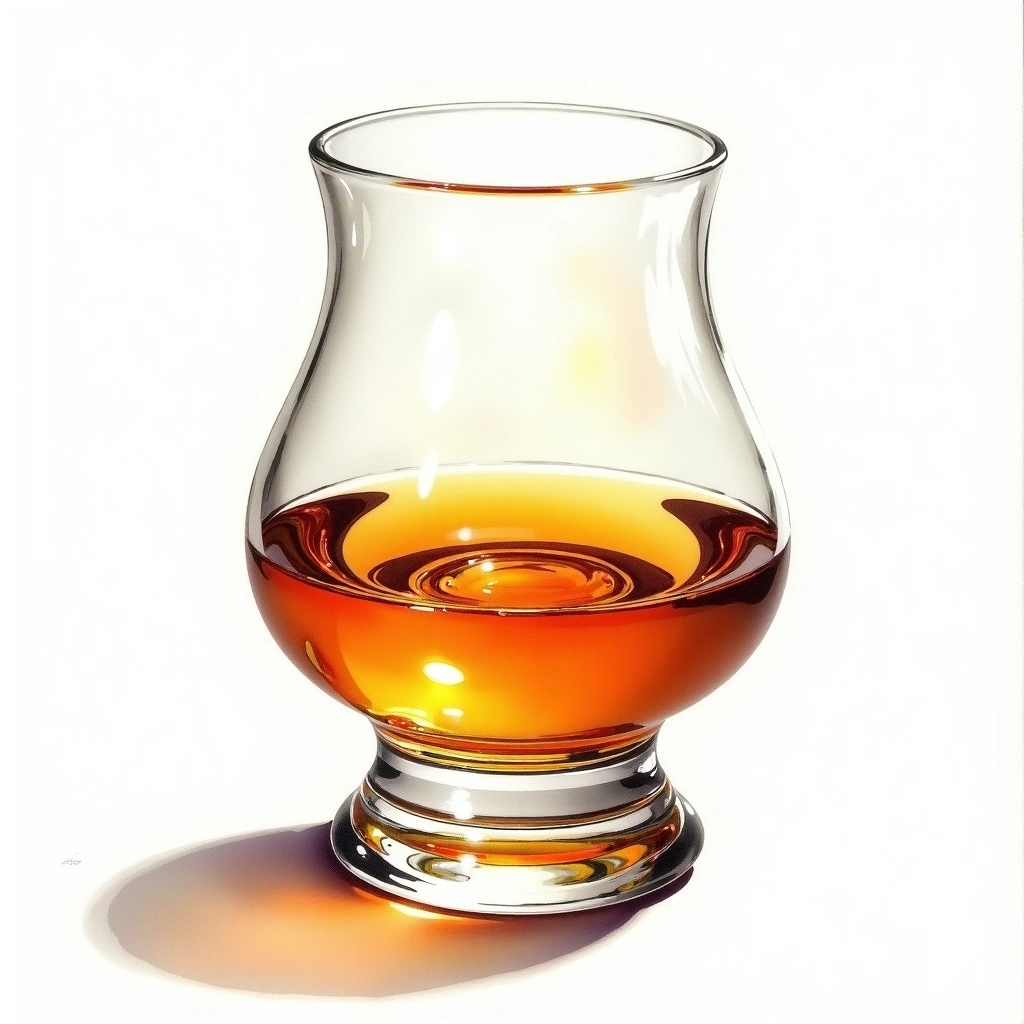 Port Charlotte 10 Year Old — Single Malt Scotch watercolor illustration