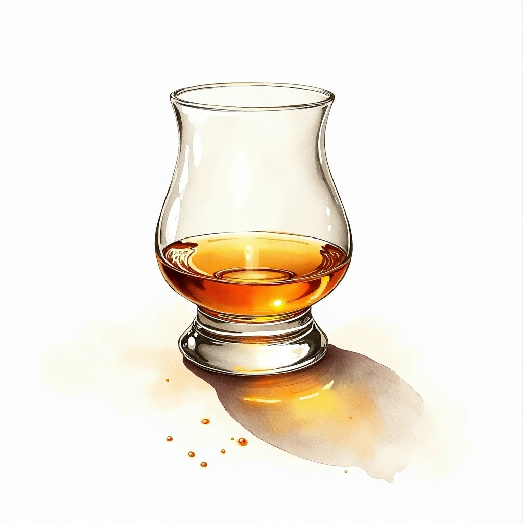 Powers Gold Label — Blended Irish watercolor illustration