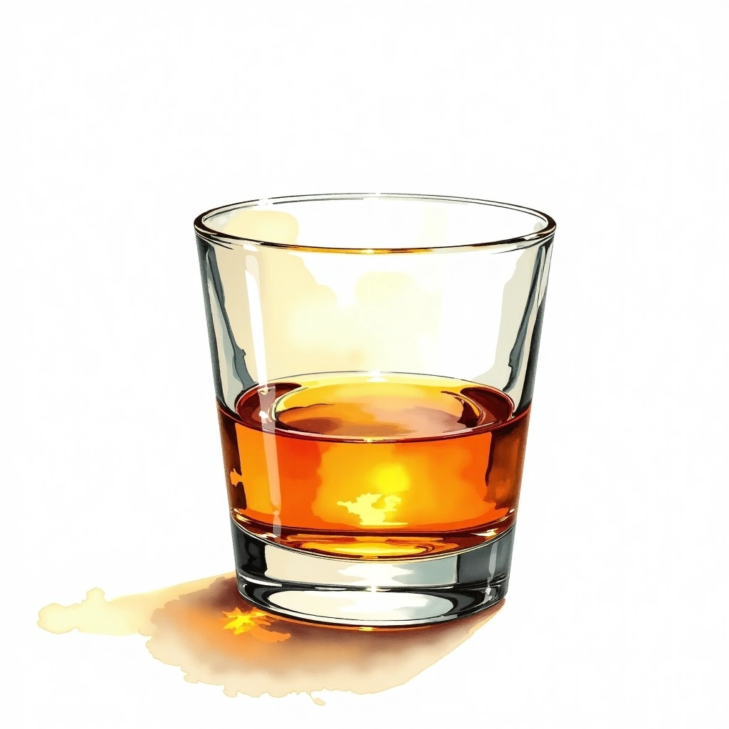 Talisker 10 Year Old — Single Malt Scotch watercolor illustration