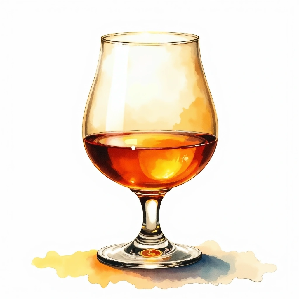 Blended Irish whiskey type — watercolor illustration