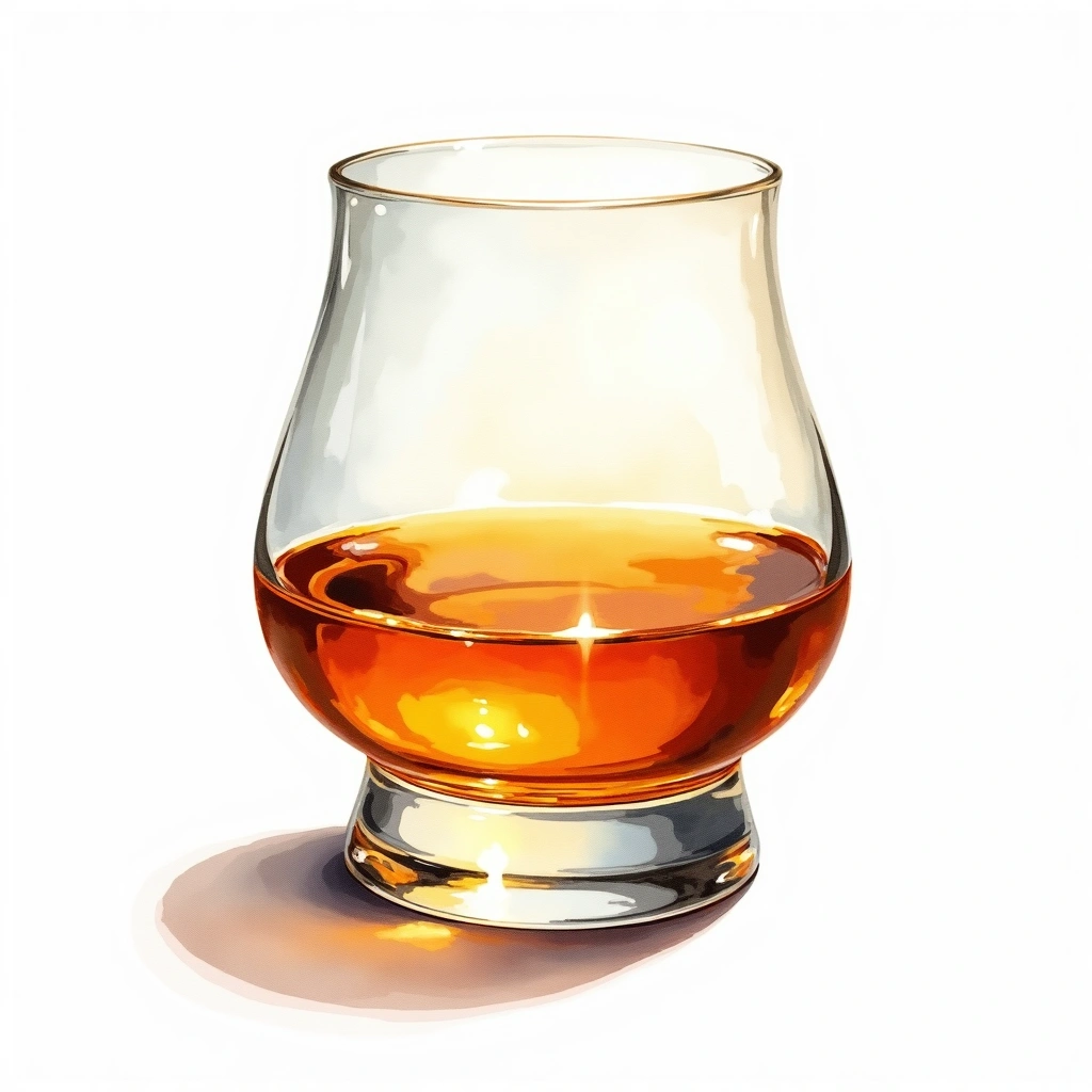 Canadian Whisky whiskey type — watercolor illustration