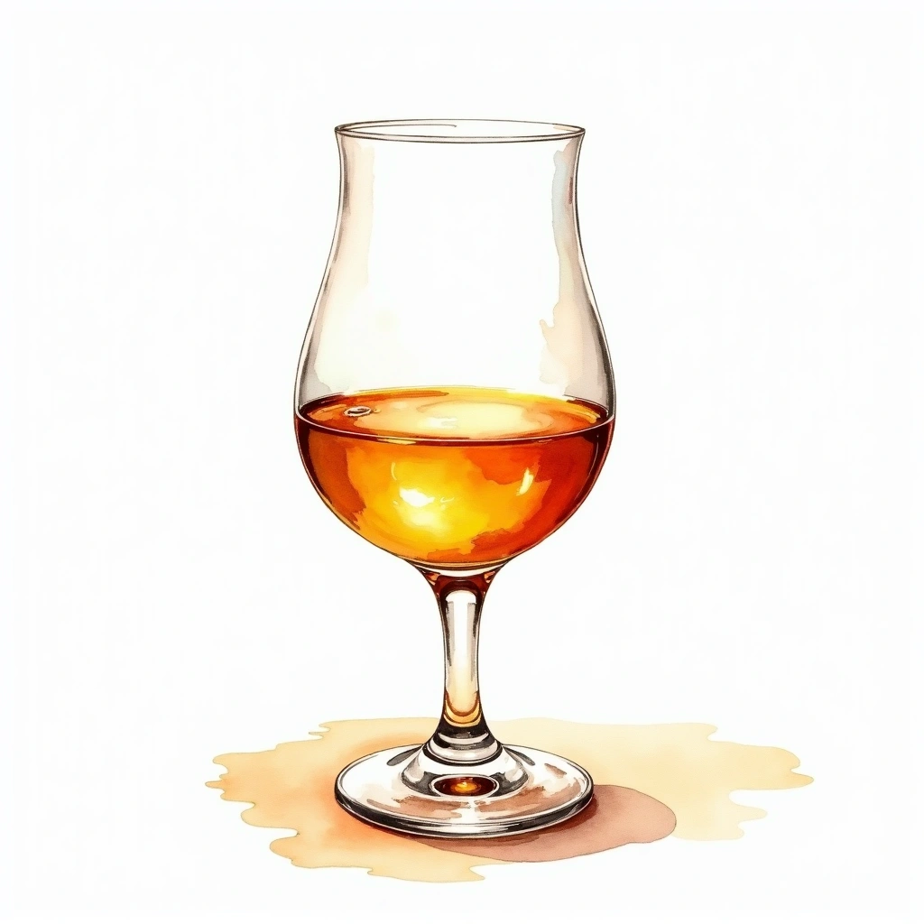 Irish Pot Still whiskey type — watercolor illustration
