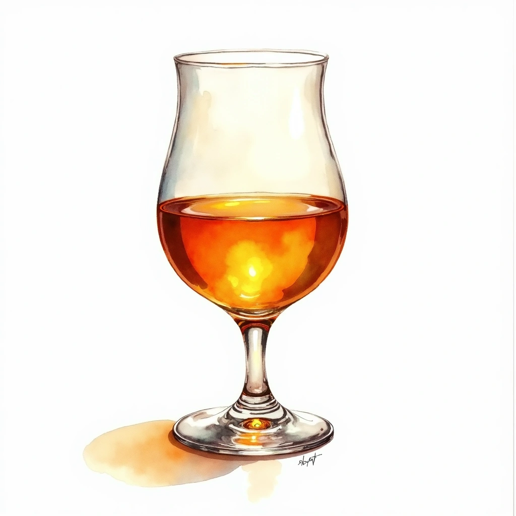 Irish Single Malt whiskey type — watercolor illustration