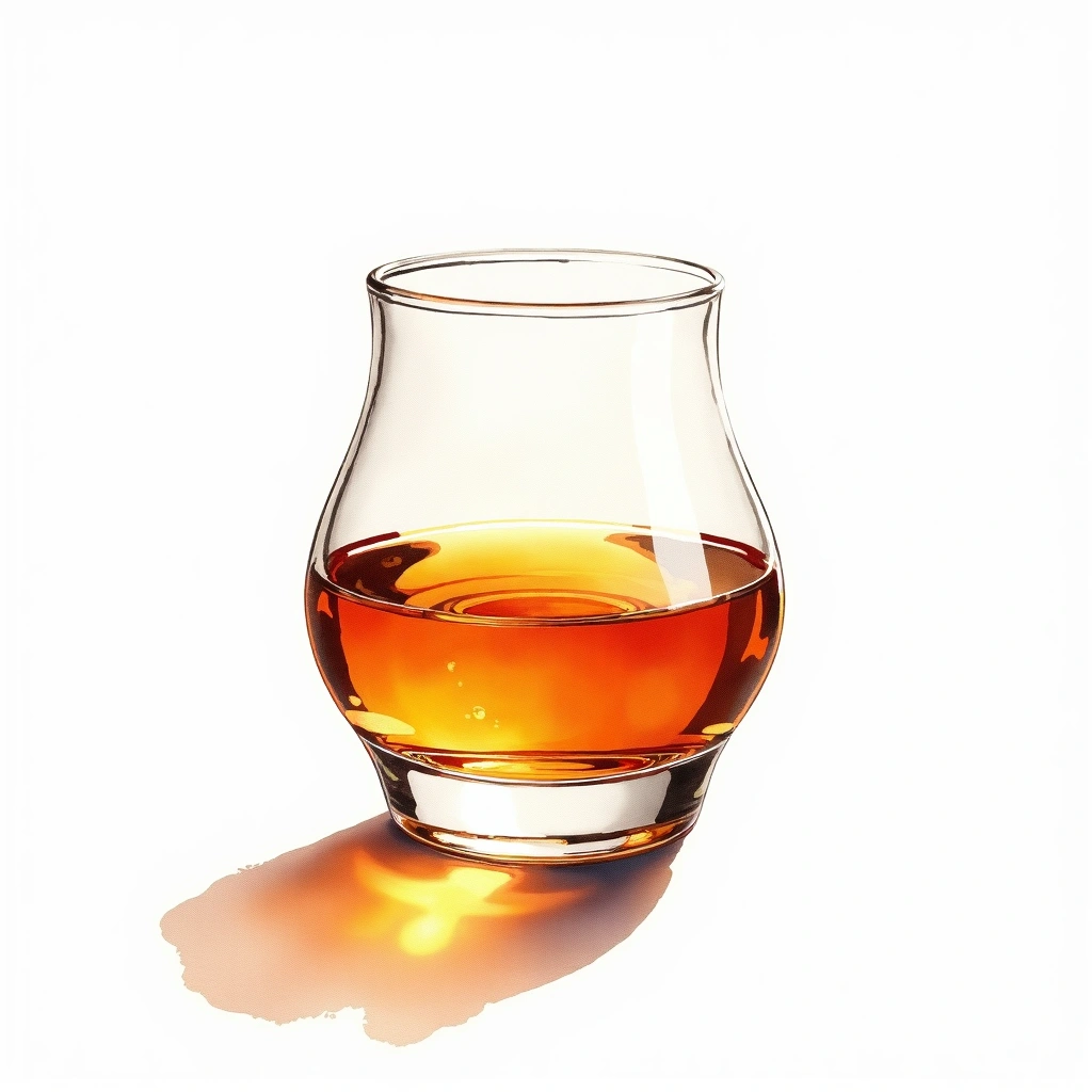 Japanese Whisky whiskey type — watercolor illustration