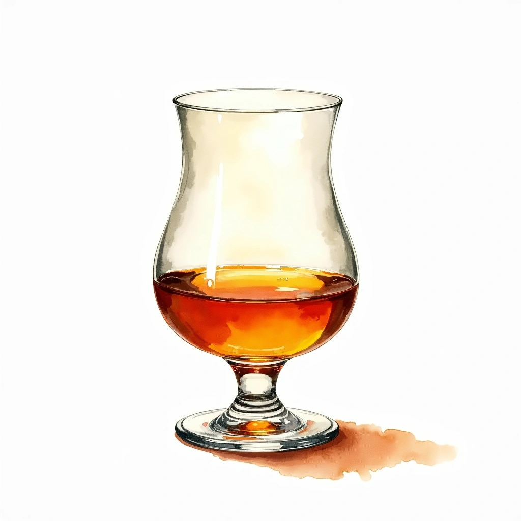 Rye Whiskey whiskey type — watercolor illustration