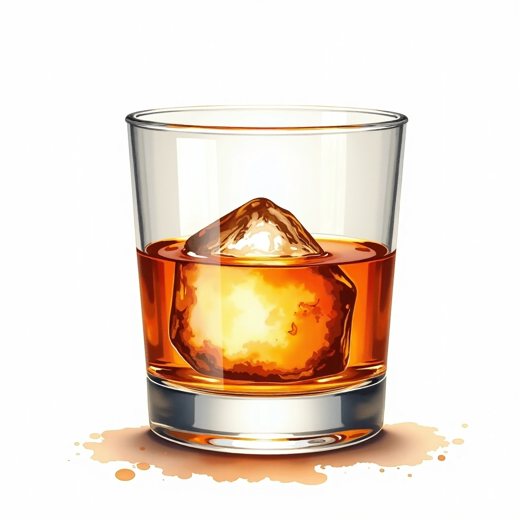 Wild Turkey 101 — Bourbon watercolor illustration