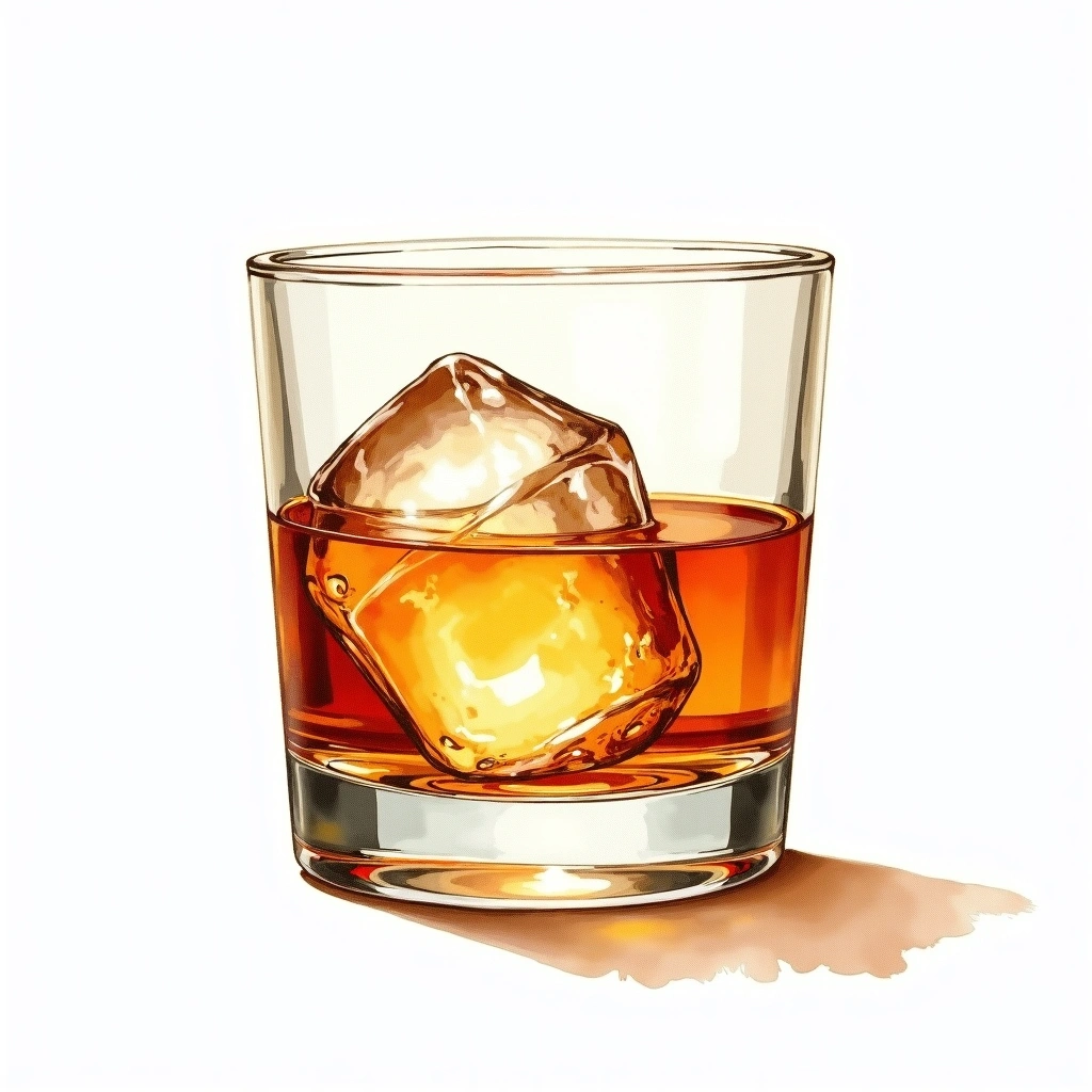 Wild Turkey Rare Breed — Bourbon watercolor illustration