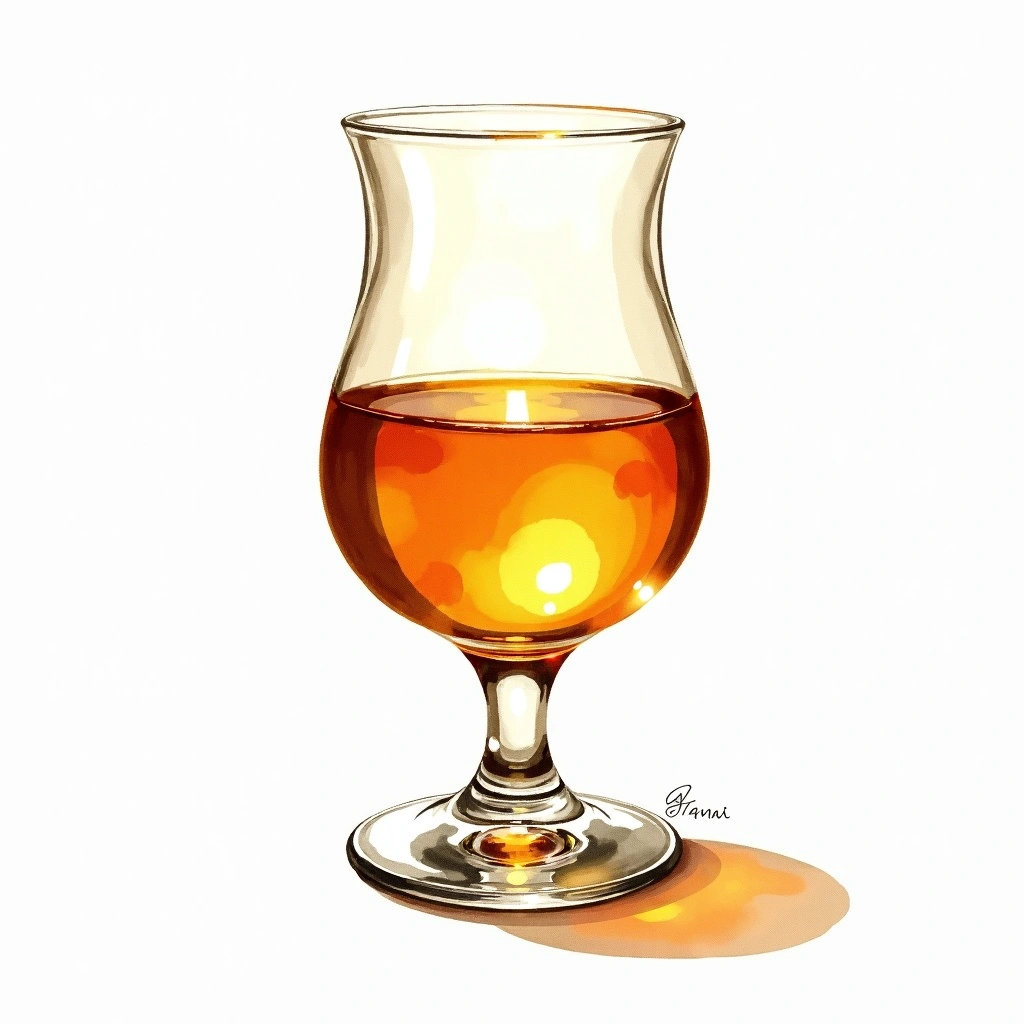 Yoichi Single Malt — Japanese Whisky watercolor illustration